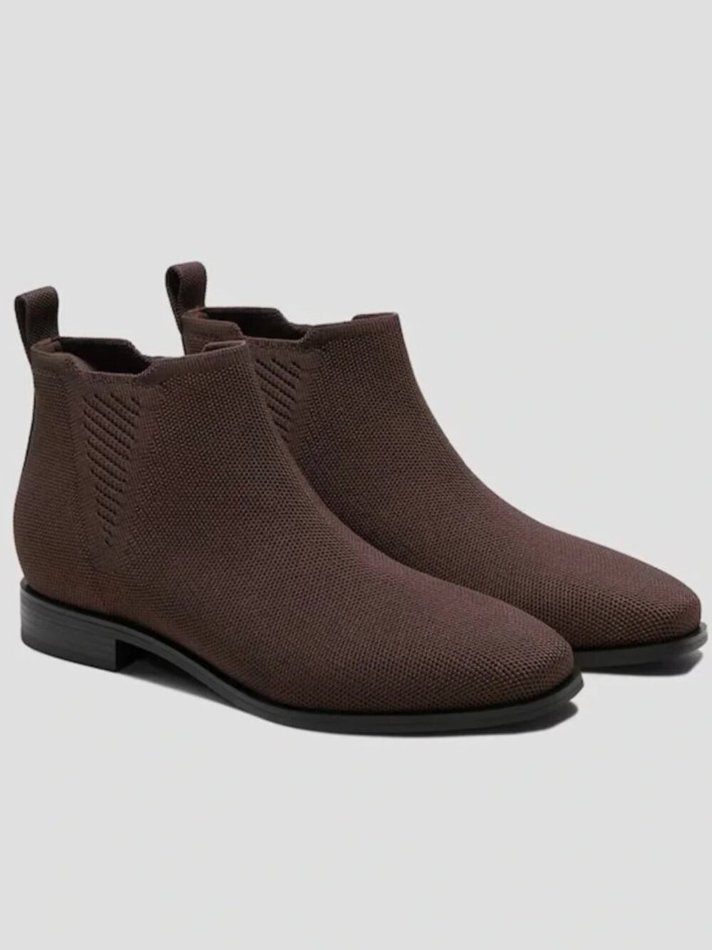VIVAIA Women's Dark Brown Sock Ankle Booties Square Toe EU 36.5 New